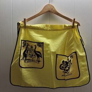 Vintage Yellow Apron with Australian Animal Prints